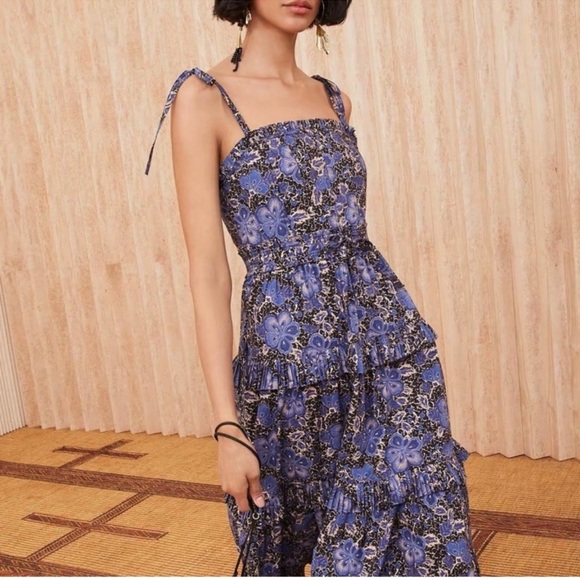 Ulla Johnson Dresses & Skirts - Ulla Johnson Blue Floral Dress - Size 10
